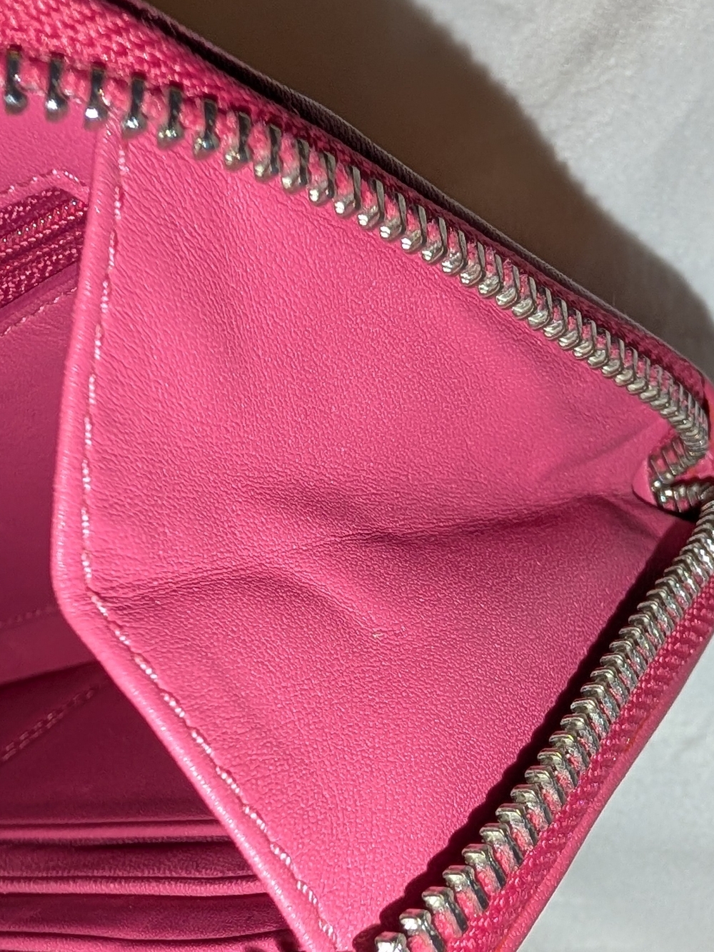 Coach Poppy Signature Jacquard Zippy Wristlet Wallet Pink Silver VGUC - Picture 5 of 13